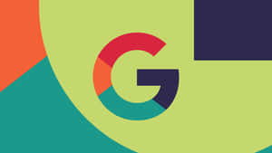 Google標誌，在檸檬綠抽象背景上帶有彩色片段。