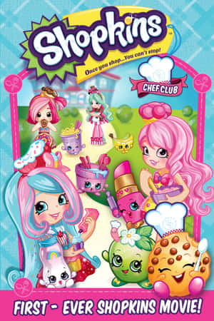 Shopkins 角色在廚房裡用食物烹飪。 — Huawei MatePad Air (2025) 壁紙