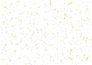 節日黃色和銀色紙屑散落在白色背景上。 — 金色美學 GIF 壁紙