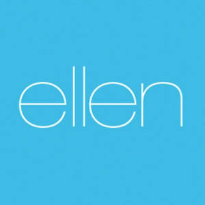 白色小寫文字在青色背景上顯示 'ellen'。