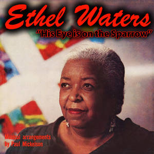 Ethel Waters 的復古工作室肖像，背景為色彩繽紛的抽象圖案和紅色文字。