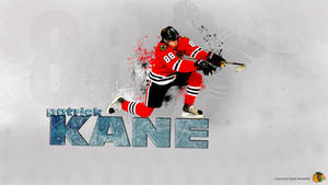 Patrick Kane 冰球選手穿著芝加哥黑鷹隊球衣的動作畫面。
