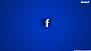 帶有粒子效果的藍色漸變背景上的Facebook標誌。