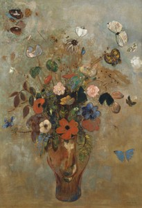 奧迪隆·雷東（Odilon Redon）於1905年創作的《花卉靜物》，油畫布面作品。將這幅藝術作品下載為適用於桌面、平板或手機的高解像度桌布。