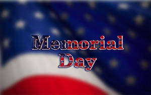 Memorial Day 文字配美國國旗背景