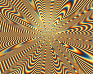 催眠般的抽象圖案，由旋轉的彩色條紋匯聚於中心。 — 迷幻 壁紙