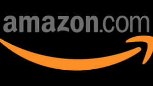 黑色背景上帶有橙色箭頭微笑的Amazon標誌。