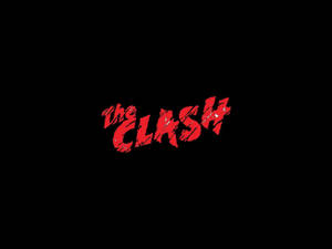 黑色背景上紅色風格文字「the CLASH」。