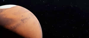 火星行星在太空中發光，背景有星星 — 火星 GIF 壁紙