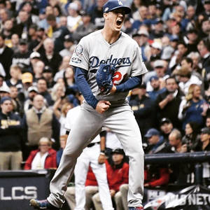 棒球選手在體育場內於歡呼的球迷面前慶祝勝利。 — 尖叫 壁紙