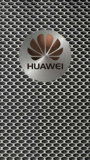 金屬網格背景上的Huawei標誌 — Huawei 壁紙