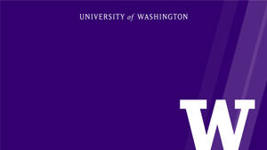 華盛頓大學標誌，紫色背景上有大型白色W。
