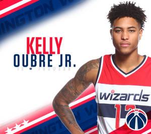 職業籃球運動員Kelly Oubre Jr.身穿巫師隊球衣，帶有紋身。 — 旁遮普國王 壁紙