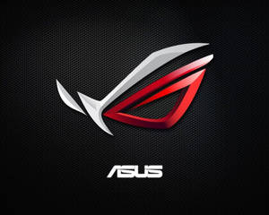 ASUS ROG 遊戲標誌在黑色網格背景上