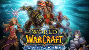 《魔獸世界：巫妖王之怒》角色在閃電效果中戰鬥。 — 魔獸世界 壁紙