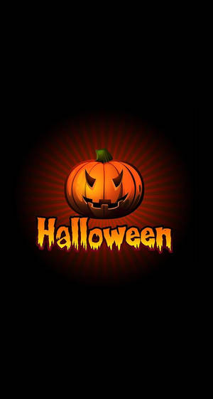發光傑克南瓜燈，黑色背景上有Halloween文字