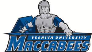 Yeshiva University Maccabees 吉祥物騎士穿著盔甲手持盾牌和長矛