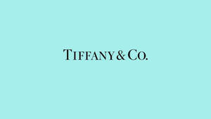 藍色背景上黑色文字的Tiffany & Co.標誌