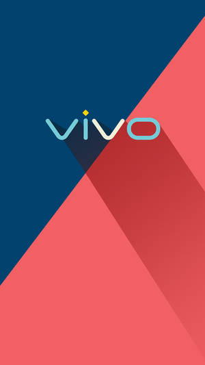 Vivo 品牌標誌在分割的藍色和粉色幾何背景上。 — 紅色和藍色 GIF 壁紙