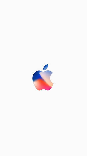 白色背景上帶有彩色漸變的Apple標誌
