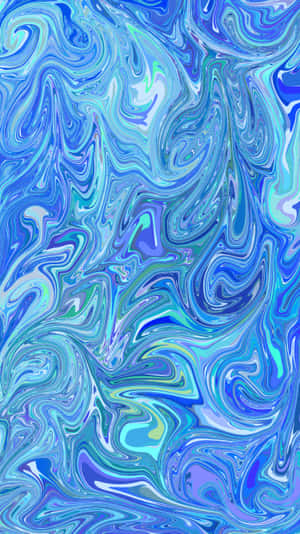 藍色、藍綠色和白色數位藝術的動態抽象漩渦。