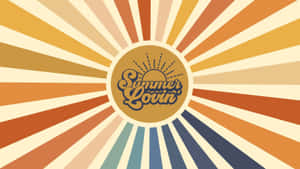 復古太陽爆發圖形，中央帶有 'Summer Lovin' 文字。