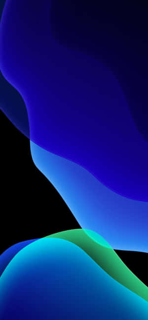 藍綠色波浪 — iPhone 16 壁紙