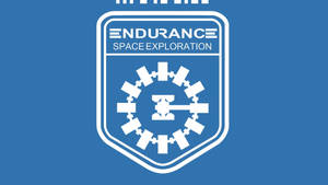 Endurance Space Exploration 標誌，藍色背景上帶有太空站圖標