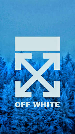 藍色雪樹上的Off White標誌