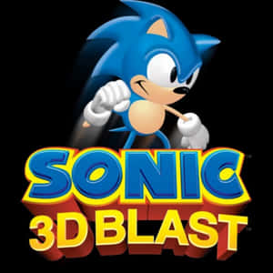 Sonic the Hedgehog 奔跑，下方有 'Sonic 3D Blast' 標誌。 — 超音鼠 壁紙
