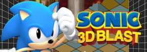 3D電子遊戲標題藝術中的索尼克角色。 — 超寬螢幕 壁紙