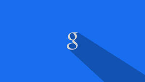 Google標誌在藍色背景上帶有長陰影