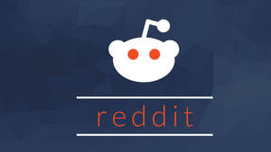 Reddit標誌，外星人吉祥物在藍色多邊形背景上
