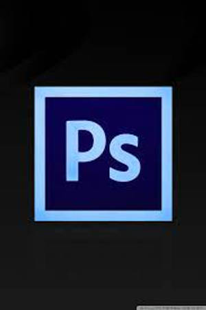 深色背景上帶有藍色光芒的 Adobe Photoshop 標誌