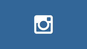 藍色背景上的白色Instagram標誌