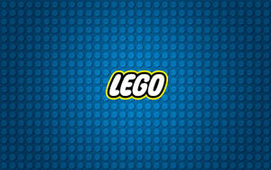 藍色螺柱背景上的LEGO標誌