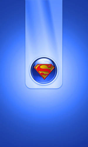 超人標誌在藍色漸變背景中發光