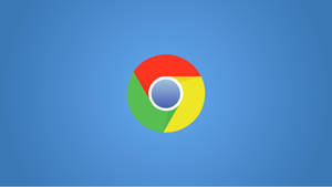 藍色背景上的 Google Chrome 瀏覽器標誌