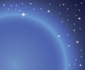 深藍色夜空中閃爍的星星和柔和的光弧。