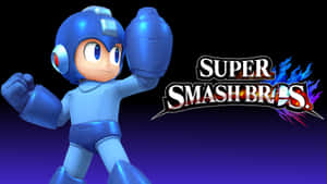 Mega Man喺Super Smash Bros遊戲標誌姿勢 — 洛克人 壁紙