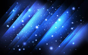宇宙夜空中的藍色光束和星星。