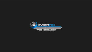 Cyberfox網頁瀏覽器標誌，帶有地球儀和藍色設計，背景為黑色 — 電腦 GIF 壁紙