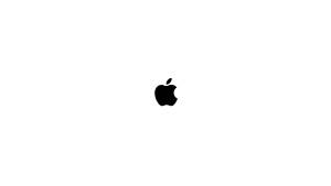 白色背景上的黑色Apple標誌