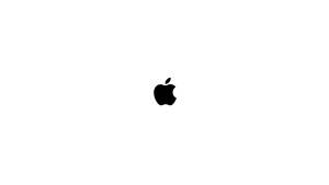 白色背景上的黑色Apple標誌