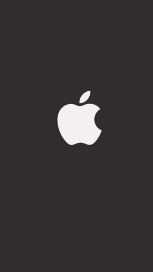 深灰色背景上的白色Apple標誌