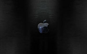 拉絲黑色金屬表面上的Apple標誌 — Cia標誌 壁紙