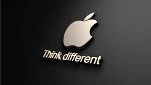 深色背景上帶有「Think different」標語的Apple標誌 — 蘋果 壁紙