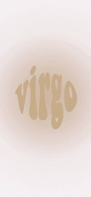 用於星座主題壁紙的柔和漸變背景上的米色「virgo」文字。