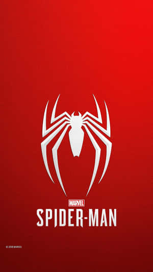 白色蜘蛛俠標誌在紅色背景上，帶有Marvel文字