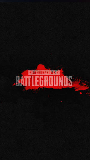 黑色背景上帶有紅色潑濺的 PlayerUnknown's Battlegrounds 遊戲標誌。
